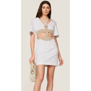 Rosie Assoulin Anchor Aweigh Dress Mini Cutout  White Size 2
